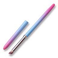 🖌️ silpecwee uv gel nail ombre brush - alloy handle with nylon hair for nail art gradient painting and manicure - drawing pen tool logo