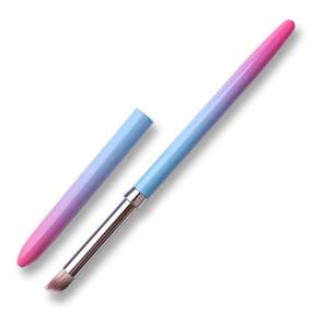 img 4 attached to 🖌️ SILPECWEE UV Gel Nail Ombre Brush - Alloy Handle with Nylon Hair for Nail Art Gradient Painting and Manicure - Drawing Pen Tool