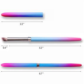 img 3 attached to 🖌️ SILPECWEE UV Gel Nail Ombre Brush - Alloy Handle with Nylon Hair for Nail Art Gradient Painting and Manicure - Drawing Pen Tool