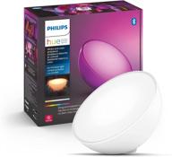 💡 white portable dimmable led table lamp - philips hue go, with bluetooth & zigbee connectivity for color control logo