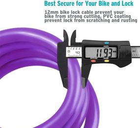 img 1 attached to 🚲 IDEALUX Bike Cable Lock with Mounting Bracket - 5 Digit Combination Bicycle Lock - Bike Chain Lock - 4ft x 0.5in