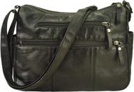 stylish crossbody pocketbooks: soft pu leather shoulder bags for women logo