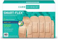 🩹 care science smart-flex adhesive fabric bandages - 60 ct: 8x more flexible, long-lasting for first aid and wound care logo