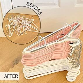 img 2 attached to 🧺 Evelots Hanger Organizer - 50 Each - Wall/Free Standing - Laundry/Closet - Set of 2