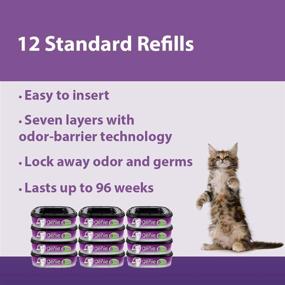 img 3 attached to Litter Genie Ultimate Cat Litter Disposal System Refills - Purple, 12 Cartridges with Odor-Locking Power