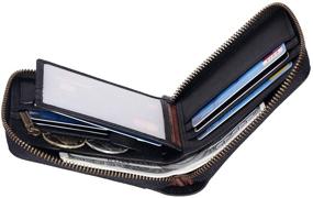 img 1 attached to 💼 Zipper Leather Wallet - All-around Wallet