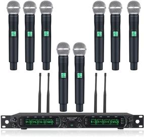 img 4 attached to 🎤 Phenyx Pro PTU-4000A: Ultimate 8-канальная беспроводная микрофонная система с 8 ручными микрофонами - дальний диапазон, металлическое исполнение, идеально для караоке, церкви и мероприятий