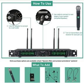 img 1 attached to 🎤 Phenyx Pro PTU-4000A: Ultimate 8-канальная беспроводная микрофонная система с 8 ручными микрофонами - дальний диапазон, металлическое исполнение, идеально для караоке, церкви и мероприятий