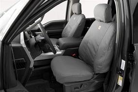 img 3 attached to Carhartt SeatSaver Custom Seat Covers for Ford F-250/350 - 1st Row Bucket Seats, Gravel Grey (SSC2516CAGY)
