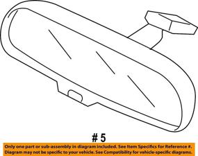 img 1 attached to 🔍 Оригинальное зеркало заднего вида Honda 76400-SEA-305 с функцией день/ночь - обычная модель