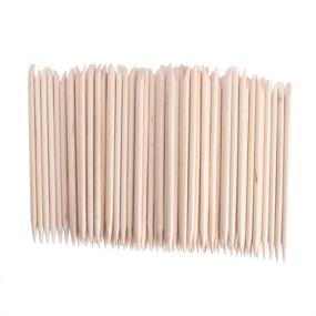 img 4 attached to Adecco LLC Orange Sticks for Nails, Wooden 🍊 Cuticle Sticks, Manicure & Pedicure Tool 110mm (Pack of 50)