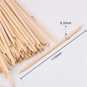 img 3 attached to Adecco LLC Orange Sticks for Nails, Wooden 🍊 Cuticle Sticks, Manicure & Pedicure Tool 110mm (Pack of 50)