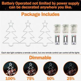 img 1 attached to 🎄 Celebrate the Holidays in Style with Christmas Window Lights 3 Pack - Battery Operated LED Tree Light with 8 Modes Timer Fairy Hanging Light, Outdoor Waterproof Decor for Home Xmas Porch Holiday Party Indoor Fireplace Decoration (Cool White)