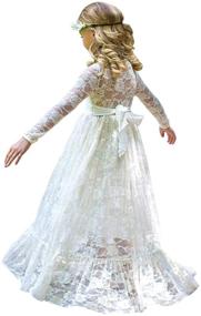 img 4 attached to CQDY Sleeves Princess Communion Champagne Girls' Clothing: Elegant and Enchanting Attire for Young Royalty