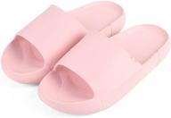 🩴 pillow slides slippers for women and men – massage shower bathroom slipper, non-slip quick drying open toe super soft sandals with thick sole – perfect house slipper for indoor & outdoor use logo