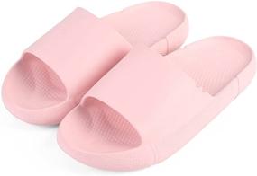 img 4 attached to 🩴 Pillow Slides Slippers for Women and Men – Massage Shower Bathroom Slipper, Non-Slip Quick Drying Open Toe Super Soft Sandals with Thick Sole – Perfect House Slipper for Indoor & Outdoor Use