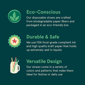 img 3 attached to 🌱 SB Organics Eco-Friendly Paper Drinking Straws - Biodegradable & Compostable for Parties, Birthdays, Weddings - 200-Pack