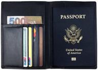 👞 genuine leather passport holder: shoe gone - stylish and durable travel essential logo