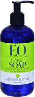 eo peppermint & tea tree hand soap (pack of 3) – refreshingly cleansing 12 oz bottles logo