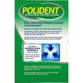 img 1 attached to 🦷 Pack of 2, Polident 3 Minute Antibacterial Denture Cleanser - 120 ea