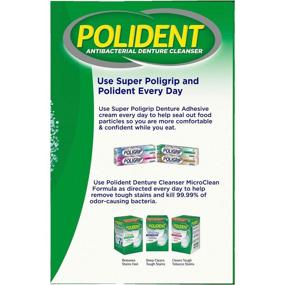 img 2 attached to 🦷 Pack of 2, Polident 3 Minute Antibacterial Denture Cleanser - 120 ea