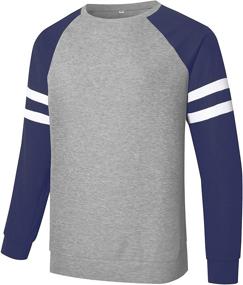 img 4 attached to Sleeve Shirts Lightweight Pullover Sweatshirts Men's Clothing in Active