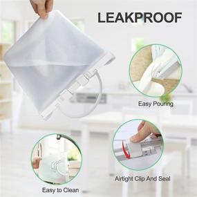 img 1 attached to 🥘 Yoget Reusable Silicone Food Storage Bag – 0.5 Gallon Airtight Bunker for Meat Prep, Sous Vide, Boiling, and More!