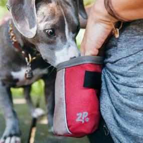 img 2 attached to 🐾 ZippyPaws Graphite Adventure Dog Treat Bag - Portable Belt