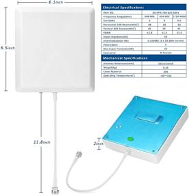 img 3 attached to 📶 Enhance Cell Phone Signal Strength at Home with Indoor Wall Mount Panel Antenna Boosters (698-4000Mhz)