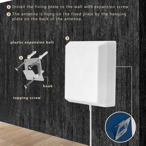 img 1 attached to 📶 Enhance Cell Phone Signal Strength at Home with Indoor Wall Mount Panel Antenna Boosters (698-4000Mhz)