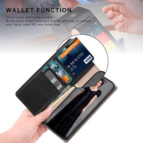 img 2 attached to 📱 Belemay iPhone 12 Pro Max Wallet Case: Genuine Cowhide Leather, RFID Blocking, & Credit Card Holder – Black