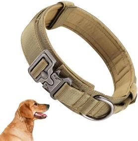 img 4 attached to 🐾 VICYUNS Tactical Dog Collar: Handle, Wide & Thick Heavy Duty K9 Collar for Medium/Large Breeds - Adjustable Military Large Collar