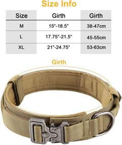 img 3 attached to 🐾 VICYUNS Tactical Dog Collar: Handle, Wide & Thick Heavy Duty K9 Collar for Medium/Large Breeds - Adjustable Military Large Collar