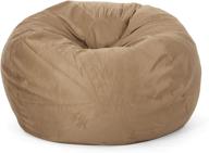 🪑 beige microfiber bean bag cover - christopher knight home harrison modern, 5 feet logo