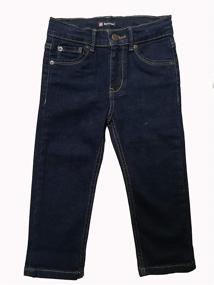 img 1 attached to High-Quality Little Boys' Adjustable Straight Fit Jeans for a Perfect Fit