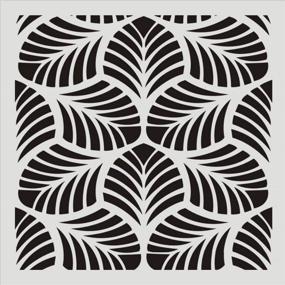 img 4 attached to Mandala Floor Painting Stencils Set(12X12 Inch) Reusable Stencils Laser Cut Painting Template For Wall Tile Wood Furniture Fabric