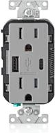 leviton t5633 gy resistant charger receptacle logo