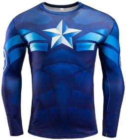 img 3 attached to 🦸 SevenJuly1 Captain Superhero Compression Fitness Boys' Clothing: Tops, Tees & Shirts - Boost Your Kid's Fitness & Style!