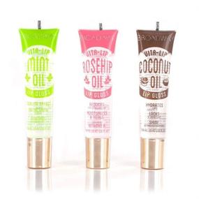 img 1 attached to Broadway Vita-Lip Clear Lip Gloss Set - Mint, Coconut, and Rosehip Oil (3PCS)