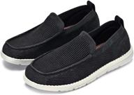 itazero casual boat walking stretch slip loafers shoes men's shoes logo