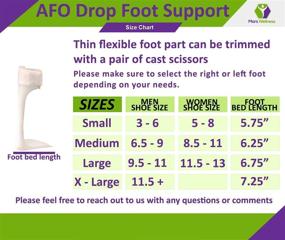 img 1 attached to 👣 Medium Left AFO Foot Splint: Effective Ankle Foot Orthosis Support for Drop Foot