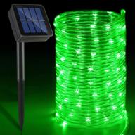 🎄 brighten your holidays with christmas solar rope lights outdoor, 33ft 100 led twinkle string lights - waterproof tubing for trampoline house party, carnival, and festive christmas decorations логотип