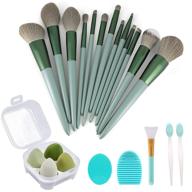 💚 enhance your beauty routine: 22-piece green makeup brushes set - foundation, eyeshadow, and more! logo