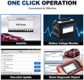 img 1 attached to 🚀 LAUNCH OBD2 Scanner CRP129X: Advanced Diagnostic Tool with ABS, SRS, Engine, Transmission Code Reading, Oil Reset, EPB, SAS, TPMS, Throttle Body Reset - Android 7.0, AutoVIN, Free Updates, Carry Bag, and TPMS Gift Included