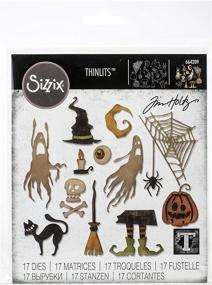 img 4 attached to 🎃 Sizzix Frightful Things Thinlits Набор трафаретов Tim Holtz, 17 штук: Создайте страшные поделки с легкостью!