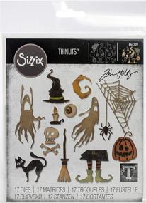 img 3 attached to 🎃 Sizzix Frightful Things Thinlits Набор трафаретов Tim Holtz, 17 штук: Создайте страшные поделки с легкостью!