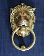 stonkraft 6-inch brass lion door knocker for gates and doors - enhancing doorway aesthetics логотип