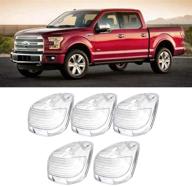 🚚 set of 5 cab marker light lenses for ford f-150 f-250 e-150 e-250 e-350 e-450 super duty pickup trucks, 1999-2017 logo