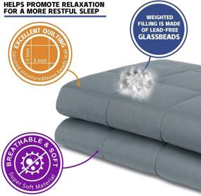 img 1 attached to Взвешенное одеяло ACOMOPACK для взрослых с охлаждающим эффектом