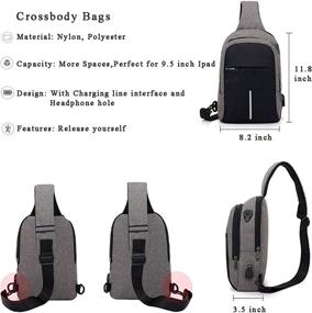 img 1 attached to 🎧 Stay Charged On-The-Go with the Crossbody Charging Headphone Daypack Three Tier